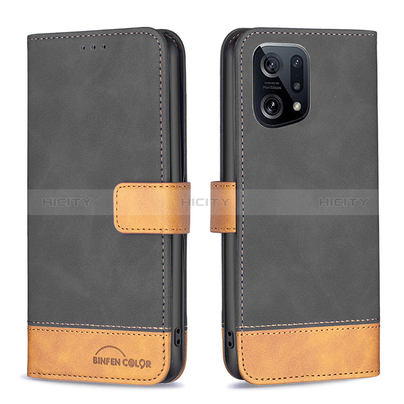 Custodia Portafoglio In Pelle Cover con Supporto B02F per Oppo Find X5 5G