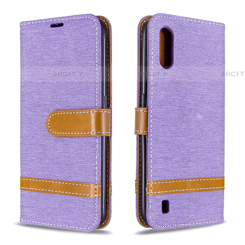 Custodia Portafoglio In Pelle Cover con Supporto B02F per Samsung Galaxy A01 SM-A015