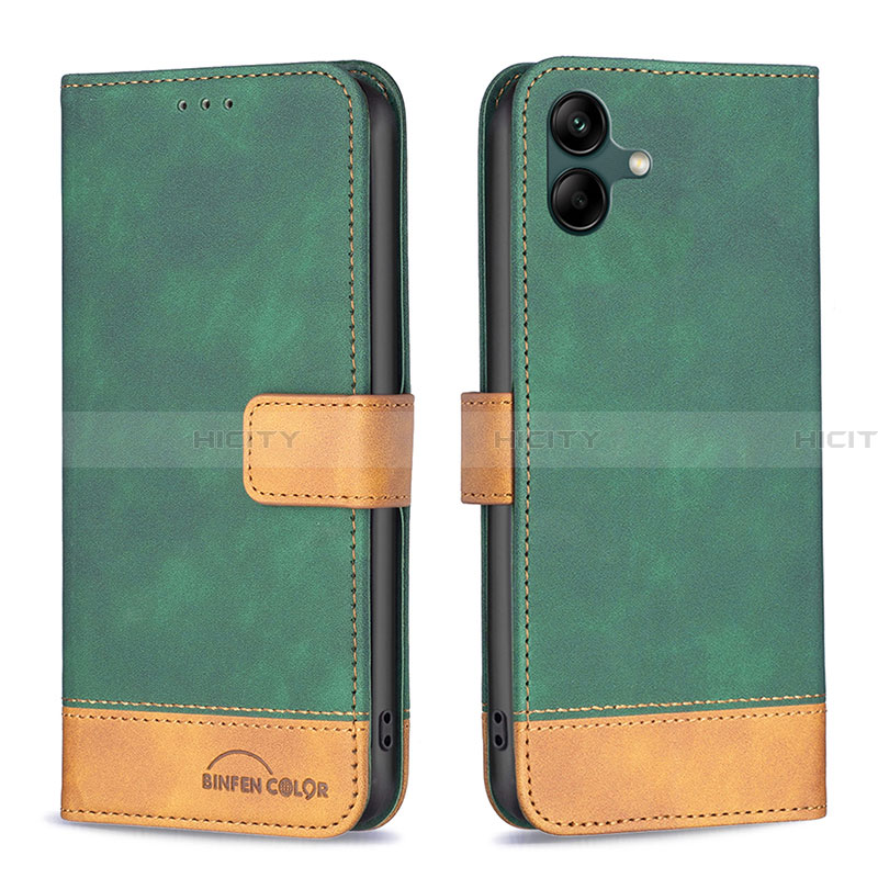 Custodia Portafoglio In Pelle Cover con Supporto B02F per Samsung Galaxy A04 4G Verde