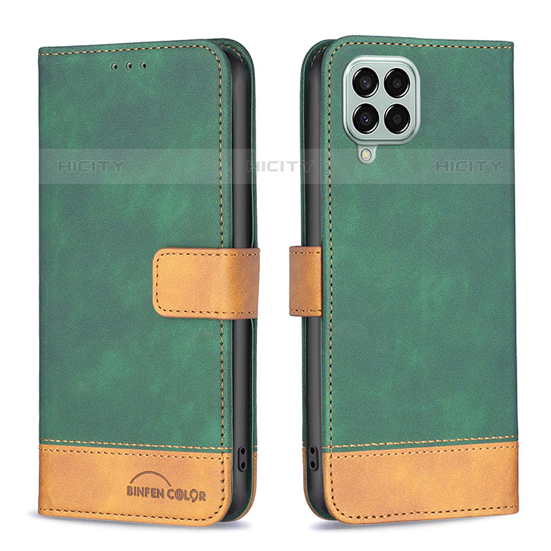 Custodia Portafoglio In Pelle Cover con Supporto B02F per Samsung Galaxy M33 5G Verde