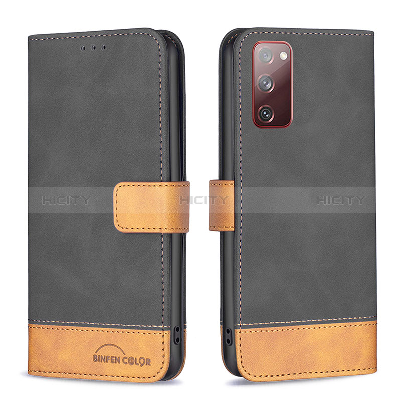 Custodia Portafoglio In Pelle Cover con Supporto B02F per Samsung Galaxy S20 FE 4G Nero