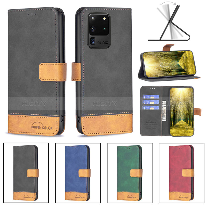 Custodia Portafoglio In Pelle Cover con Supporto B02F per Samsung Galaxy S20 Ultra 5G