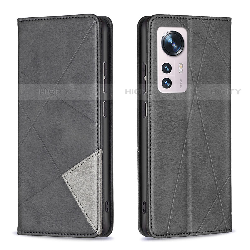 Custodia Portafoglio In Pelle Cover con Supporto B02F per Xiaomi Mi 12S 5G Nero