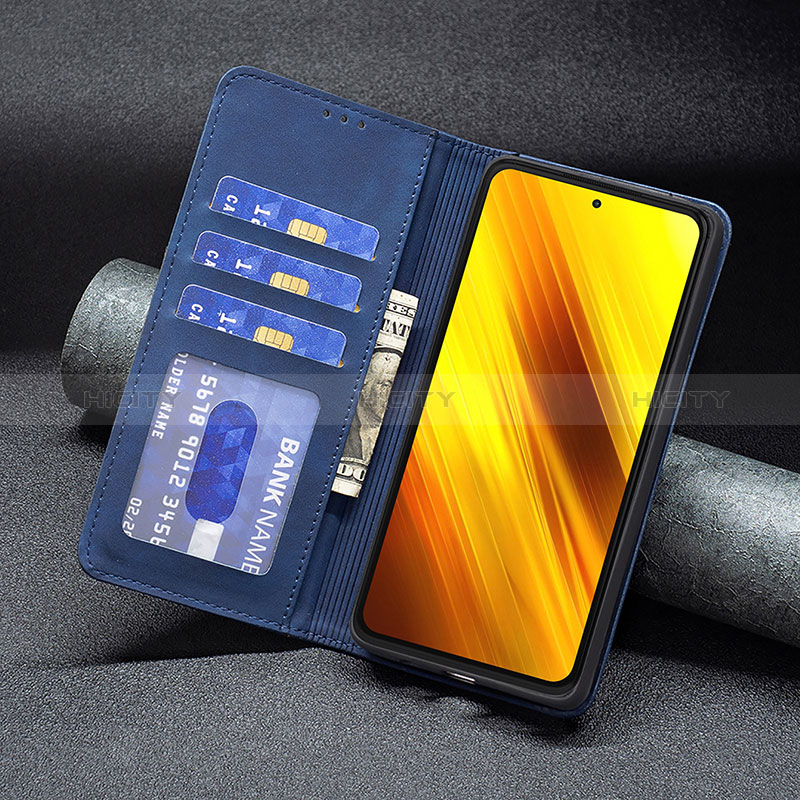 Custodia Portafoglio In Pelle Cover con Supporto B02F per Xiaomi Poco X3 Pro