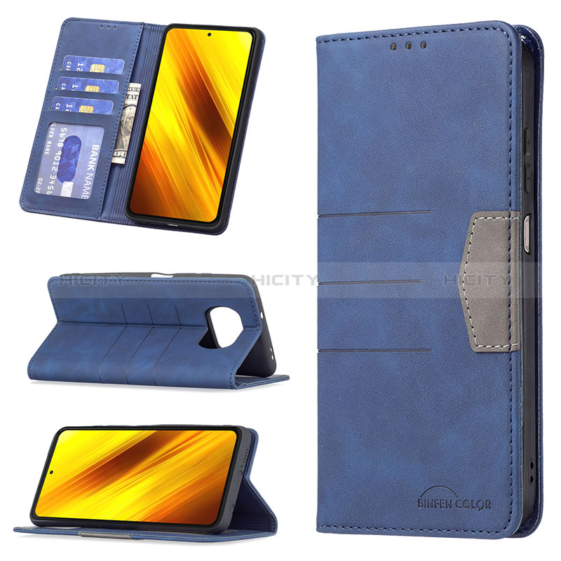 Custodia Portafoglio In Pelle Cover con Supporto B02F per Xiaomi Poco X3 Pro