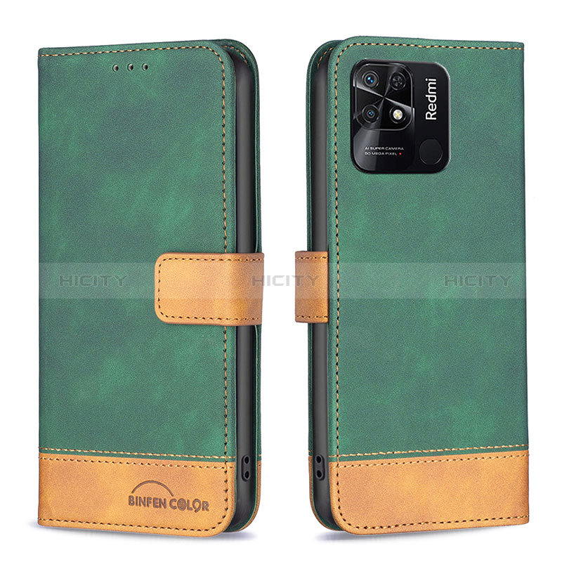 Custodia Portafoglio In Pelle Cover con Supporto B02F per Xiaomi Redmi 10 India