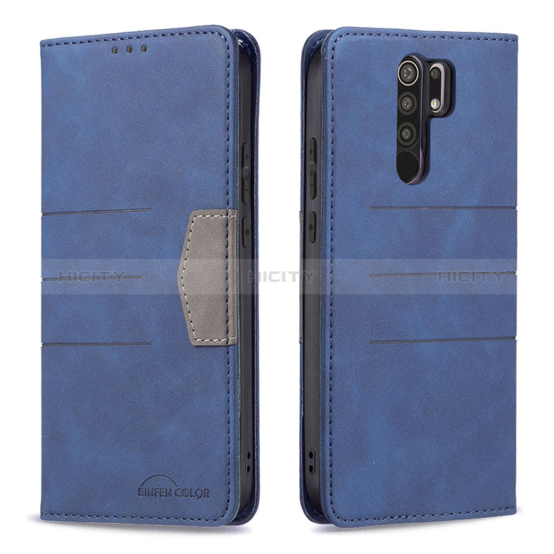 Custodia Portafoglio In Pelle Cover con Supporto B02F per Xiaomi Redmi 9