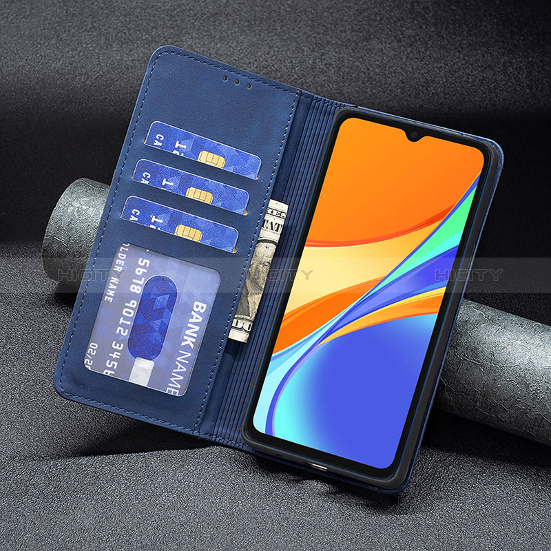 Custodia Portafoglio In Pelle Cover con Supporto B02F per Xiaomi Redmi 9 Activ