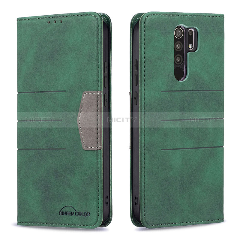 Custodia Portafoglio In Pelle Cover con Supporto B02F per Xiaomi Redmi 9 Prime India