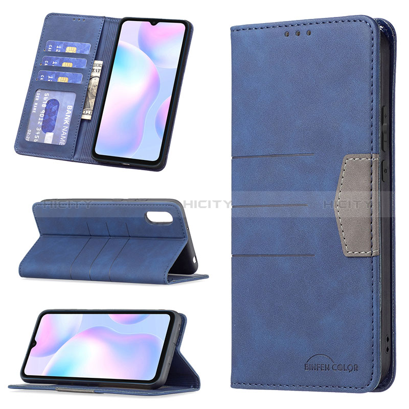 Custodia Portafoglio In Pelle Cover con Supporto B02F per Xiaomi Redmi 9i