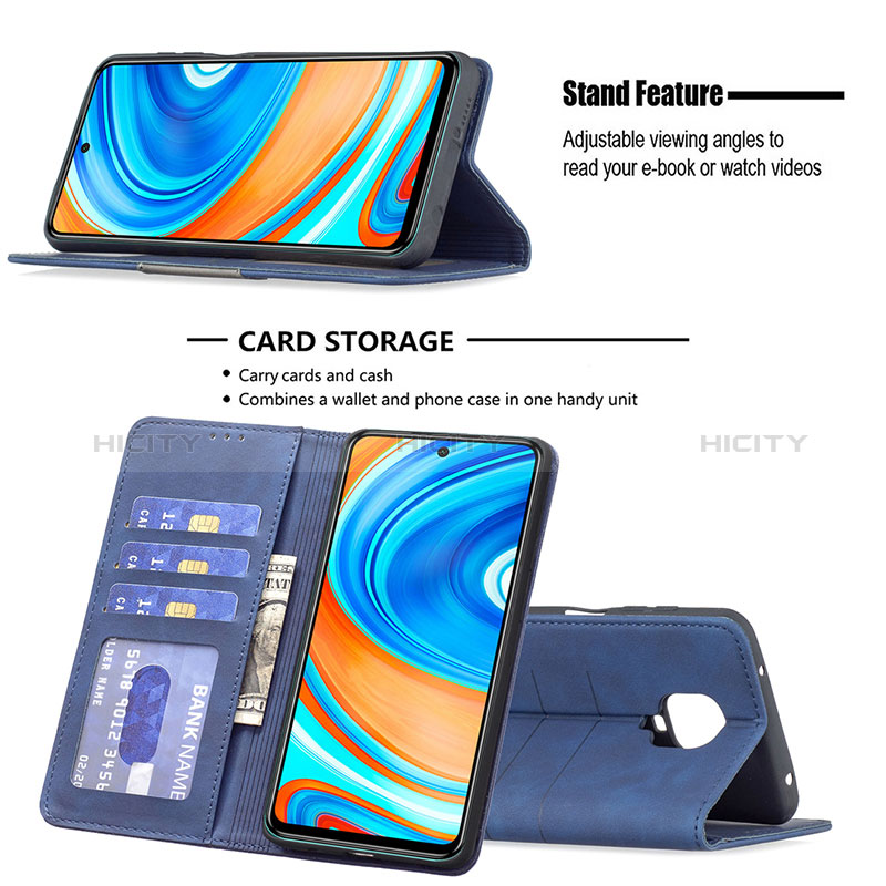 Custodia Portafoglio In Pelle Cover con Supporto B02F per Xiaomi Redmi Note 9 Pro Max