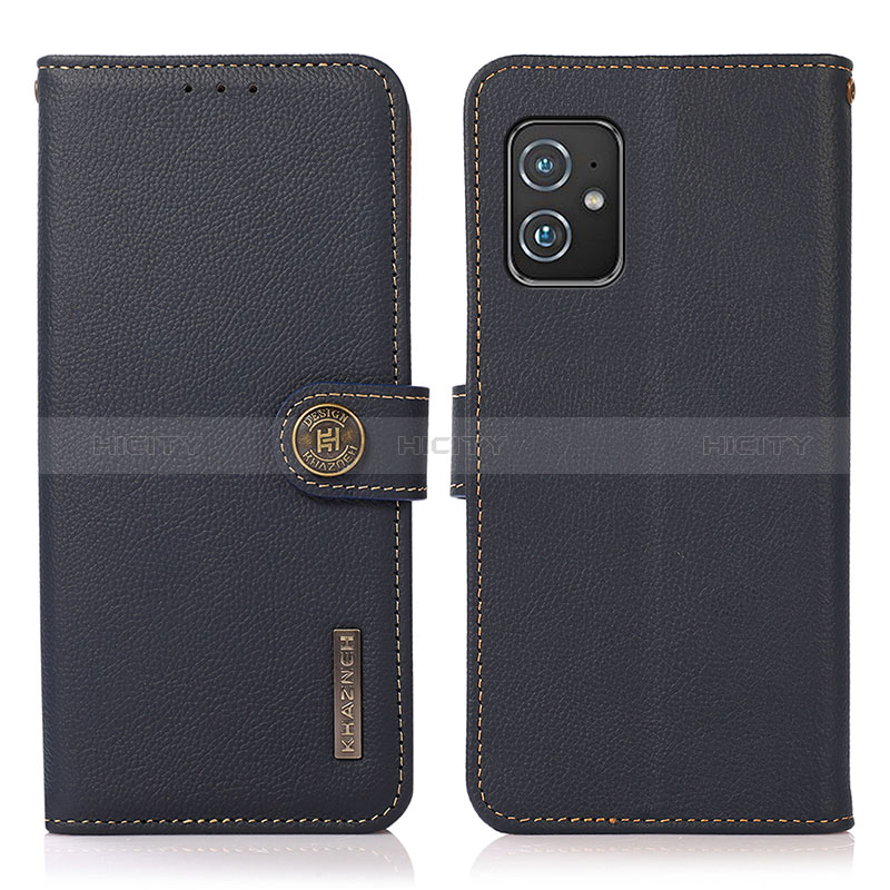 Custodia Portafoglio In Pelle Cover con Supporto B02H per Asus ZenFone 8 Mini Blu