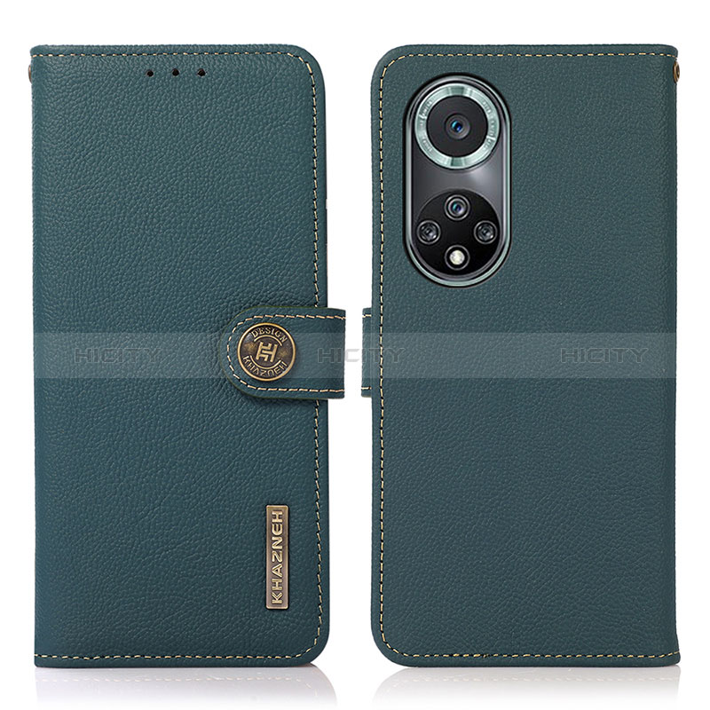 Custodia Portafoglio In Pelle Cover con Supporto B02H per Huawei Nova 9 Pro Verde