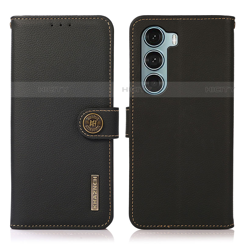 Custodia Portafoglio In Pelle Cover con Supporto B02H per Motorola Moto Edge S30 5G Nero