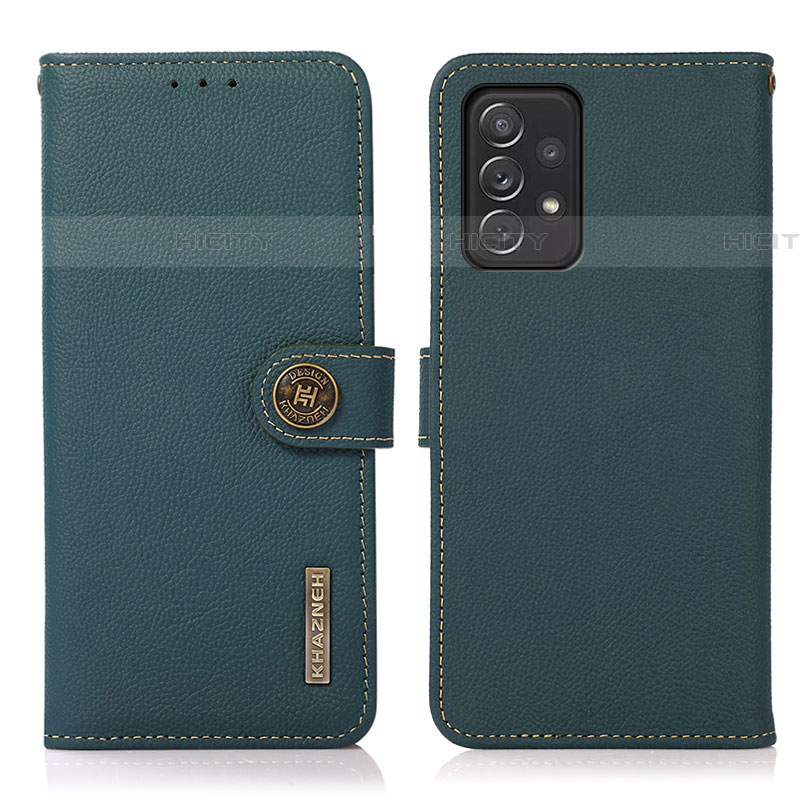 Custodia Portafoglio In Pelle Cover con Supporto B02H per Samsung Galaxy A72 4G Verde