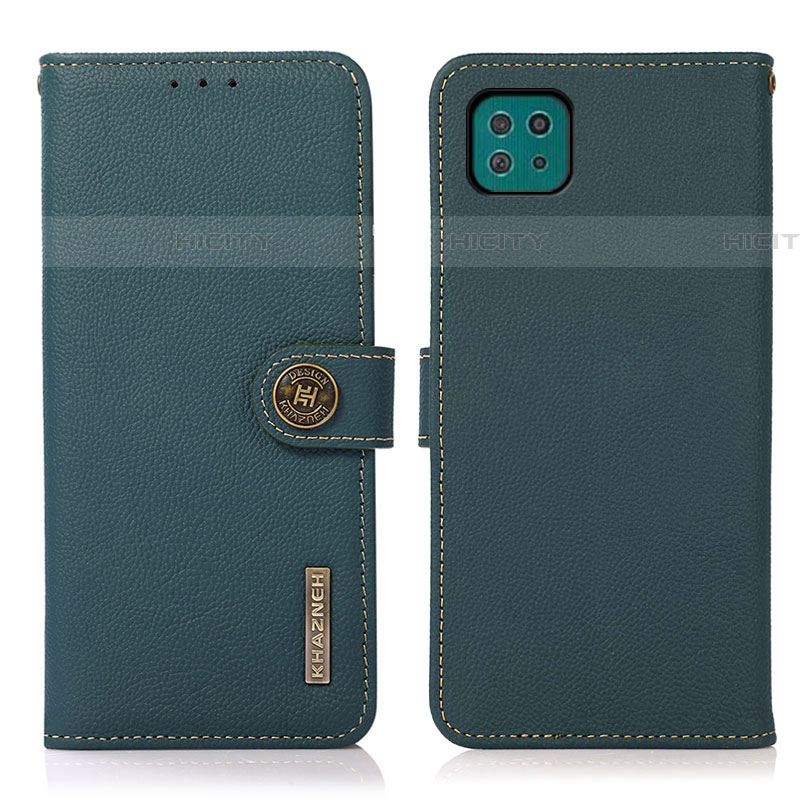 Custodia Portafoglio In Pelle Cover con Supporto B02H per Samsung Galaxy F42 5G Verde