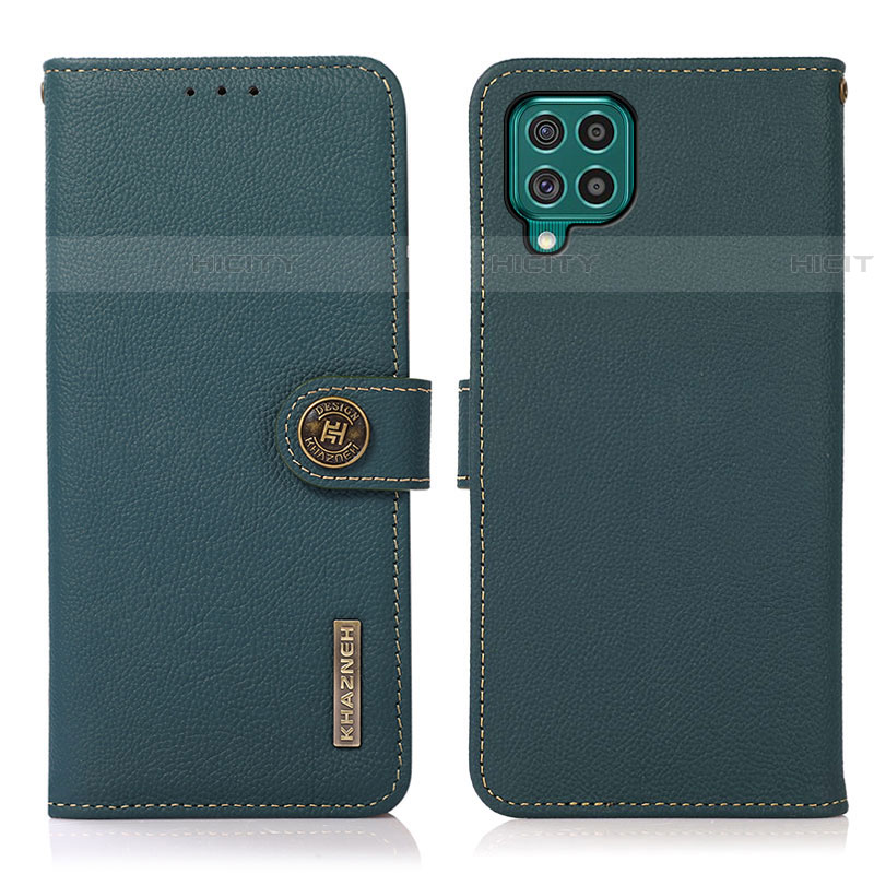 Custodia Portafoglio In Pelle Cover con Supporto B02H per Samsung Galaxy F62 5G Verde