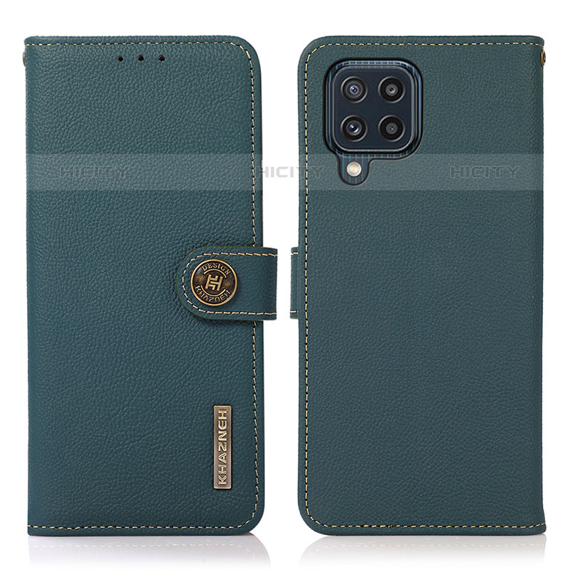 Custodia Portafoglio In Pelle Cover con Supporto B02H per Samsung Galaxy M32 4G Verde