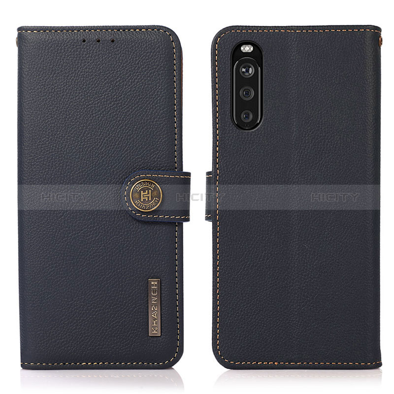 Custodia Portafoglio In Pelle Cover con Supporto B02H per Sony Xperia 10 III SOG04