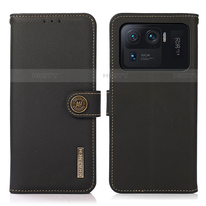 Custodia Portafoglio In Pelle Cover con Supporto B02H per Xiaomi Mi 11 Ultra 5G Nero