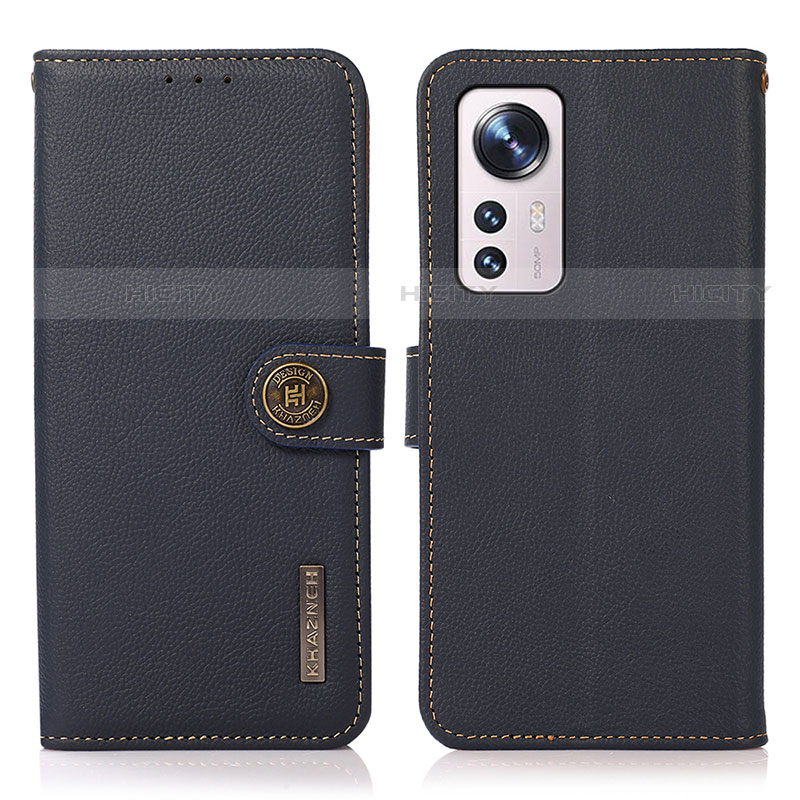 Custodia Portafoglio In Pelle Cover con Supporto B02H per Xiaomi Mi 12S 5G Blu