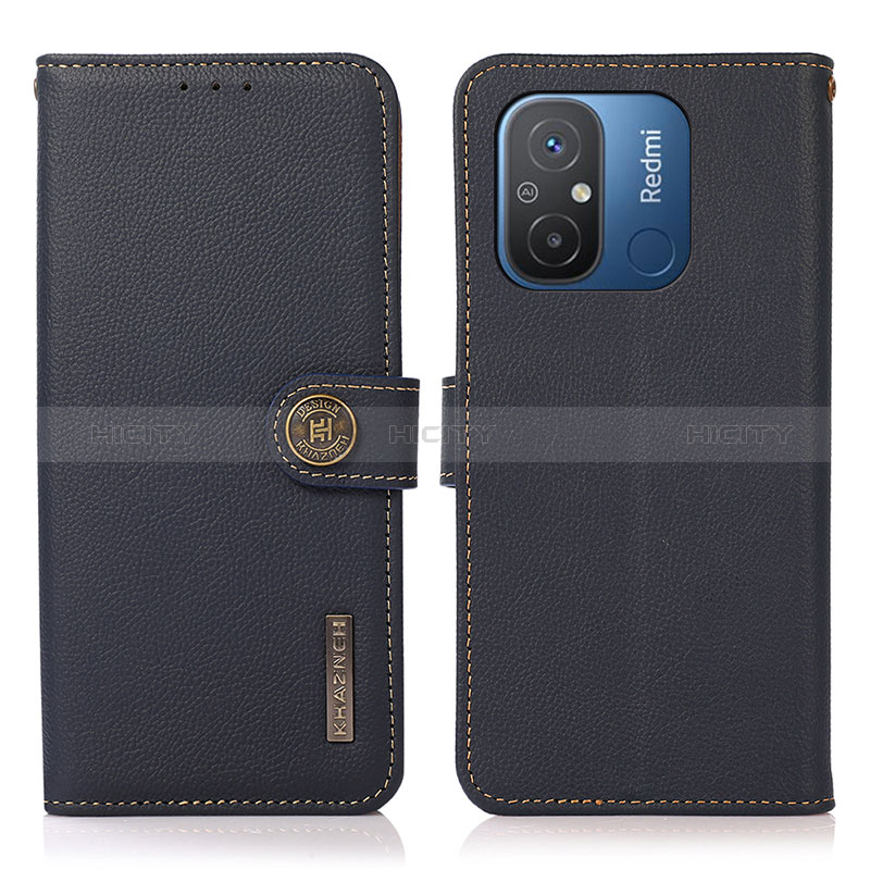 Custodia Portafoglio In Pelle Cover con Supporto B02H per Xiaomi Redmi 11A 4G Blu