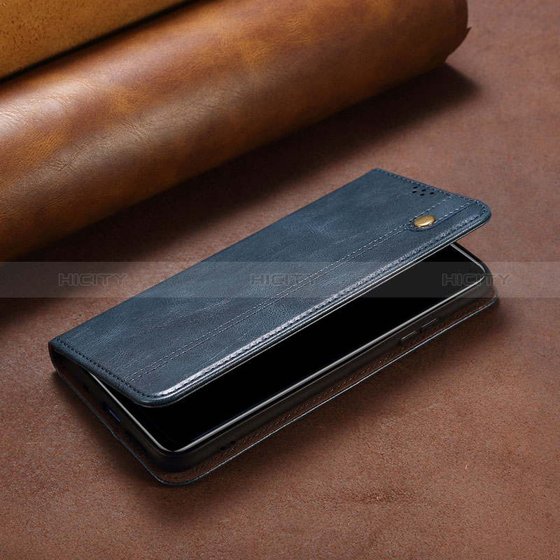 Custodia Portafoglio In Pelle Cover con Supporto B02S per Xiaomi Redmi A2 Plus Blu
