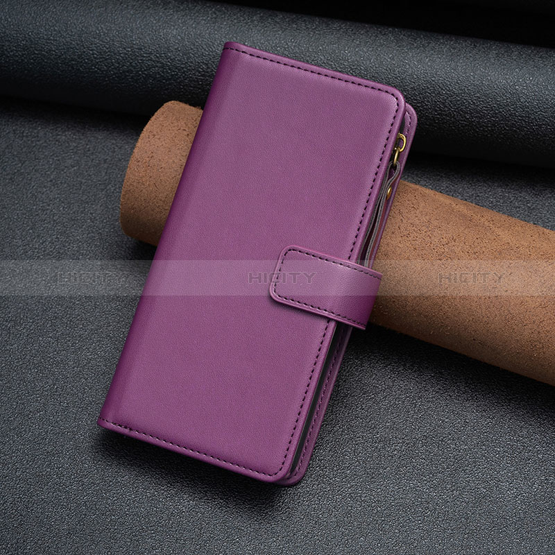 Custodia Portafoglio In Pelle Cover con Supporto B03F per Nokia C32 Viola