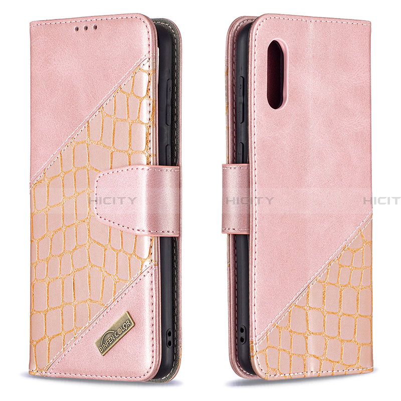 Custodia Portafoglio In Pelle Cover con Supporto B03F per Samsung Galaxy A02