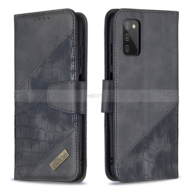 Custodia Portafoglio In Pelle Cover con Supporto B03F per Samsung Galaxy A02s