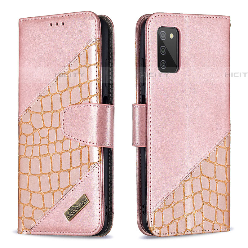 Custodia Portafoglio In Pelle Cover con Supporto B03F per Samsung Galaxy A03s