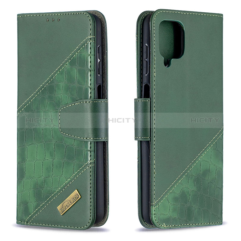 Custodia Portafoglio In Pelle Cover con Supporto B03F per Samsung Galaxy A12