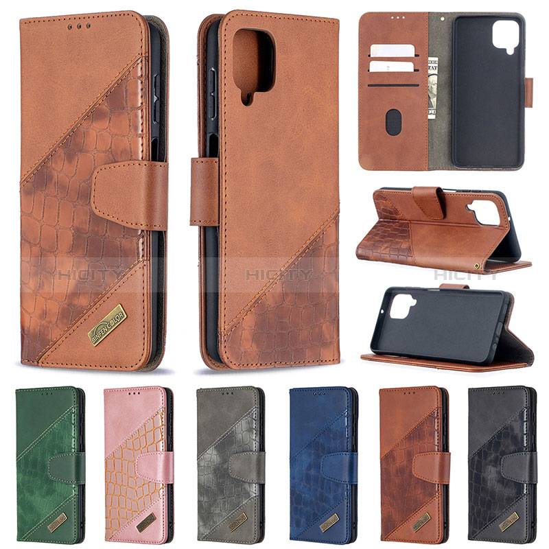 Custodia Portafoglio In Pelle Cover con Supporto B03F per Samsung Galaxy A12 Nacho