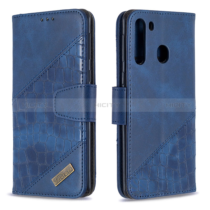 Custodia Portafoglio In Pelle Cover con Supporto B03F per Samsung Galaxy A21