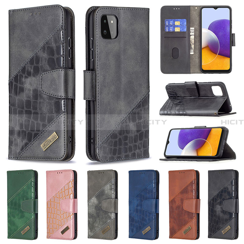 Custodia Portafoglio In Pelle Cover con Supporto B03F per Samsung Galaxy A22 5G