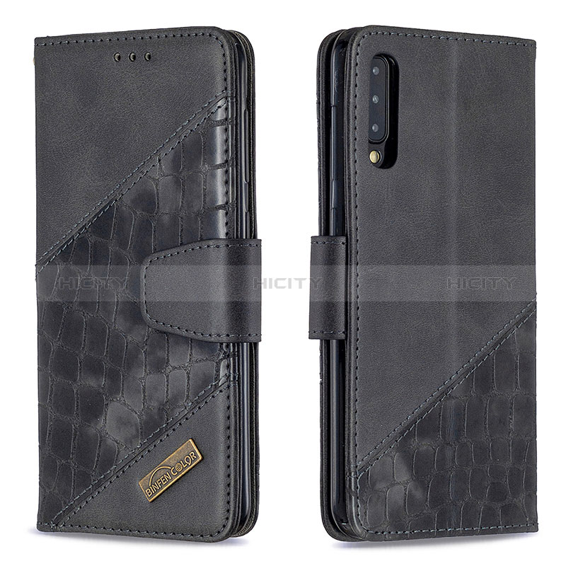 Custodia Portafoglio In Pelle Cover con Supporto B03F per Samsung Galaxy A30S Nero