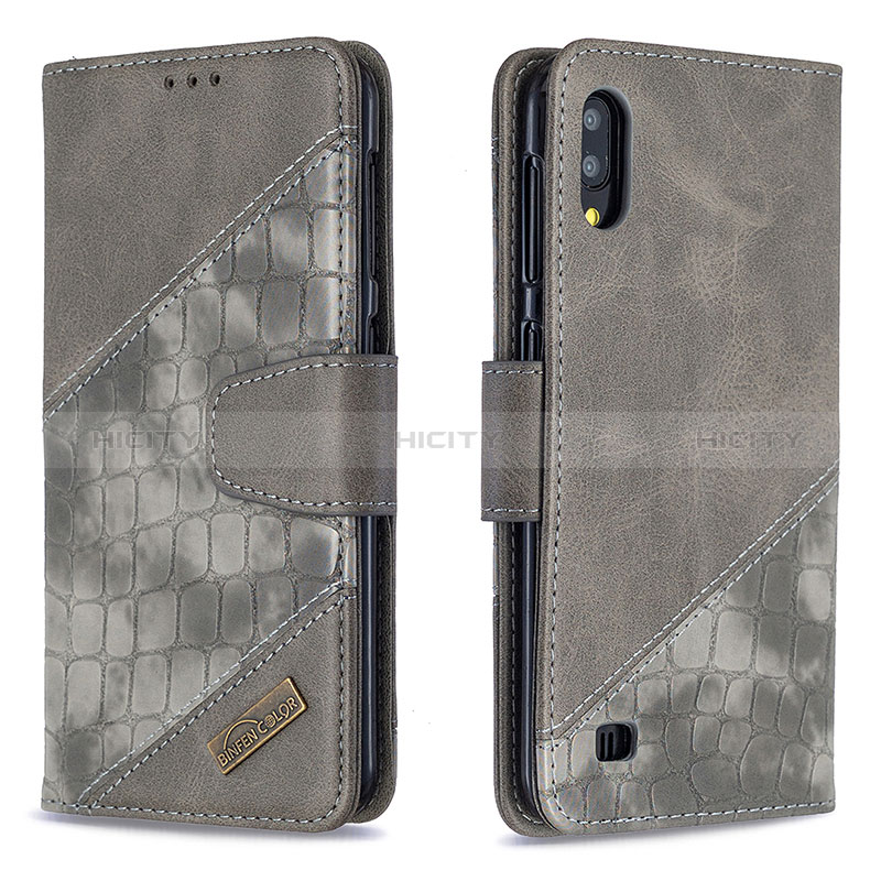 Custodia Portafoglio In Pelle Cover con Supporto B03F per Samsung Galaxy M10