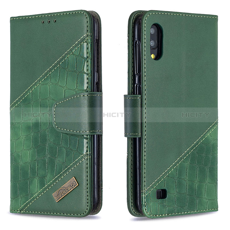 Custodia Portafoglio In Pelle Cover con Supporto B03F per Samsung Galaxy M10