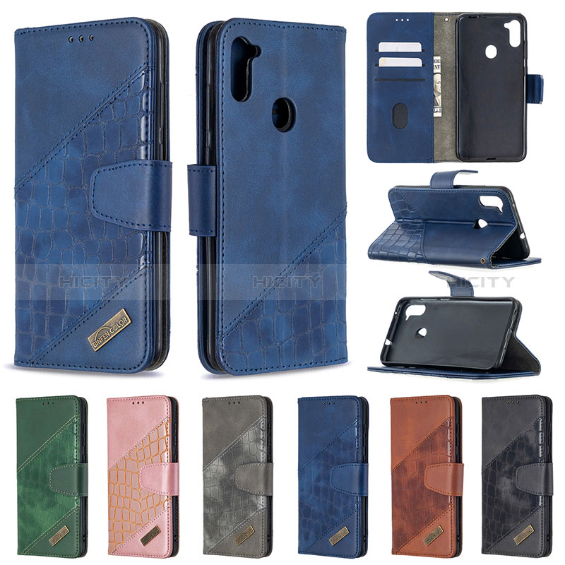 Custodia Portafoglio In Pelle Cover con Supporto B03F per Samsung Galaxy M11