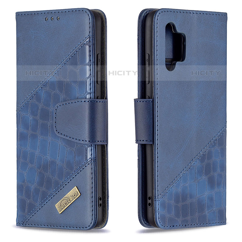 Custodia Portafoglio In Pelle Cover con Supporto B03F per Samsung Galaxy M32 5G Blu