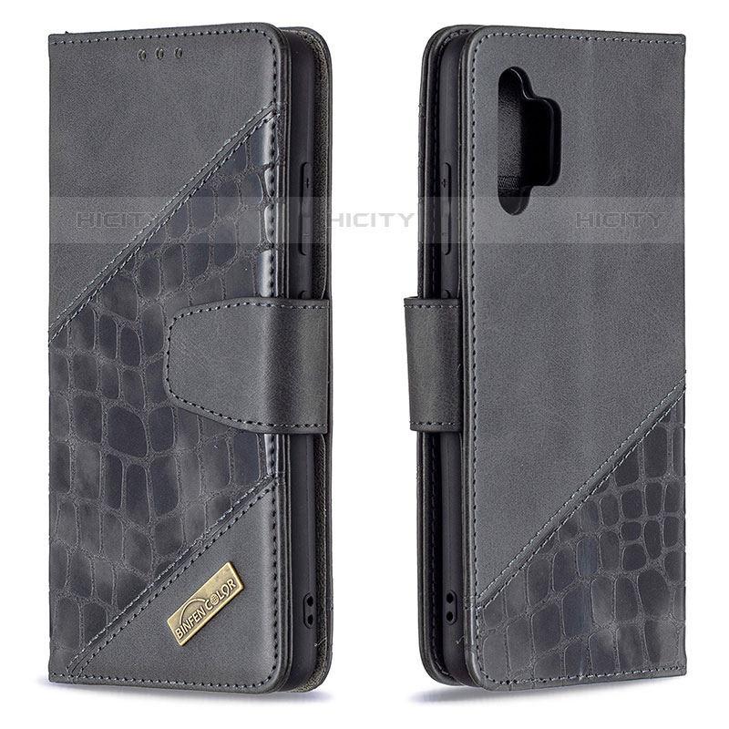 Custodia Portafoglio In Pelle Cover con Supporto B03F per Samsung Galaxy M32 5G Nero