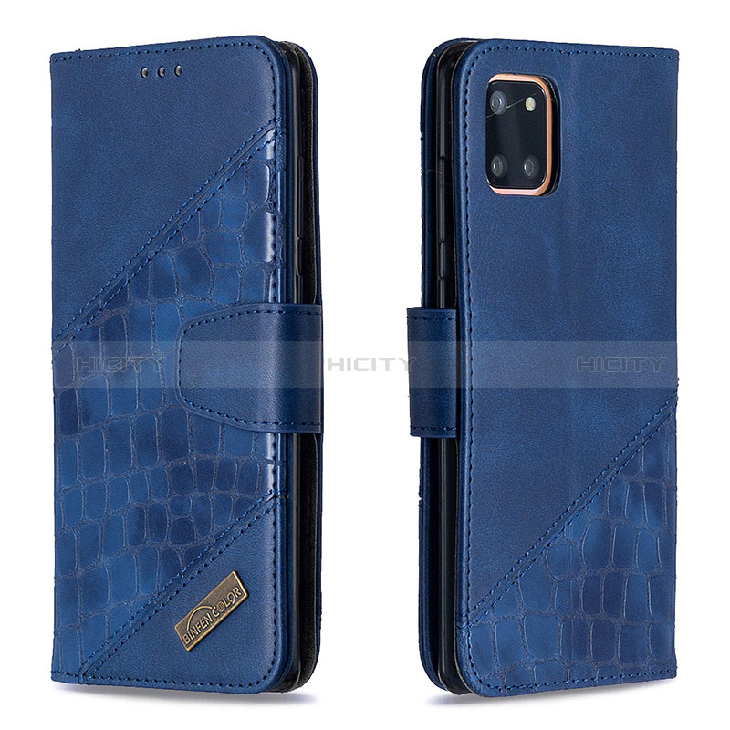 Custodia Portafoglio In Pelle Cover con Supporto B03F per Samsung Galaxy Note 10 Lite Blu