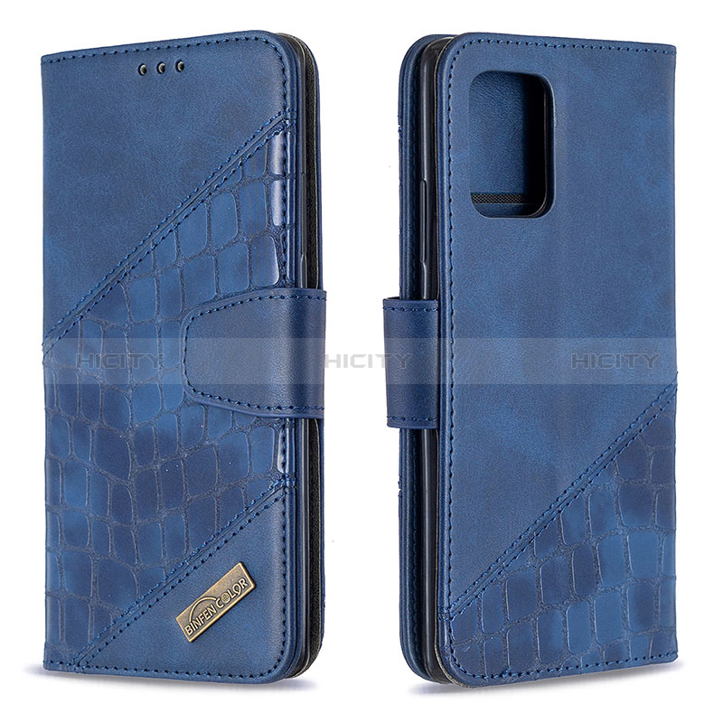 Custodia Portafoglio In Pelle Cover con Supporto B03F per Samsung Galaxy S10 Lite Blu