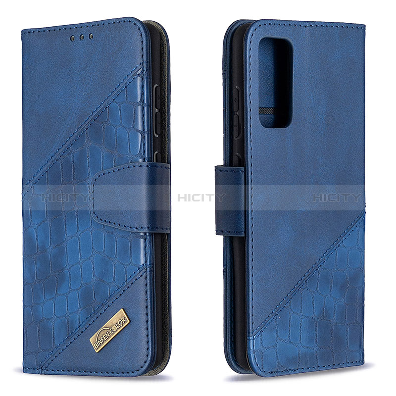 Custodia Portafoglio In Pelle Cover con Supporto B03F per Samsung Galaxy S20 FE (2022) 5G Blu