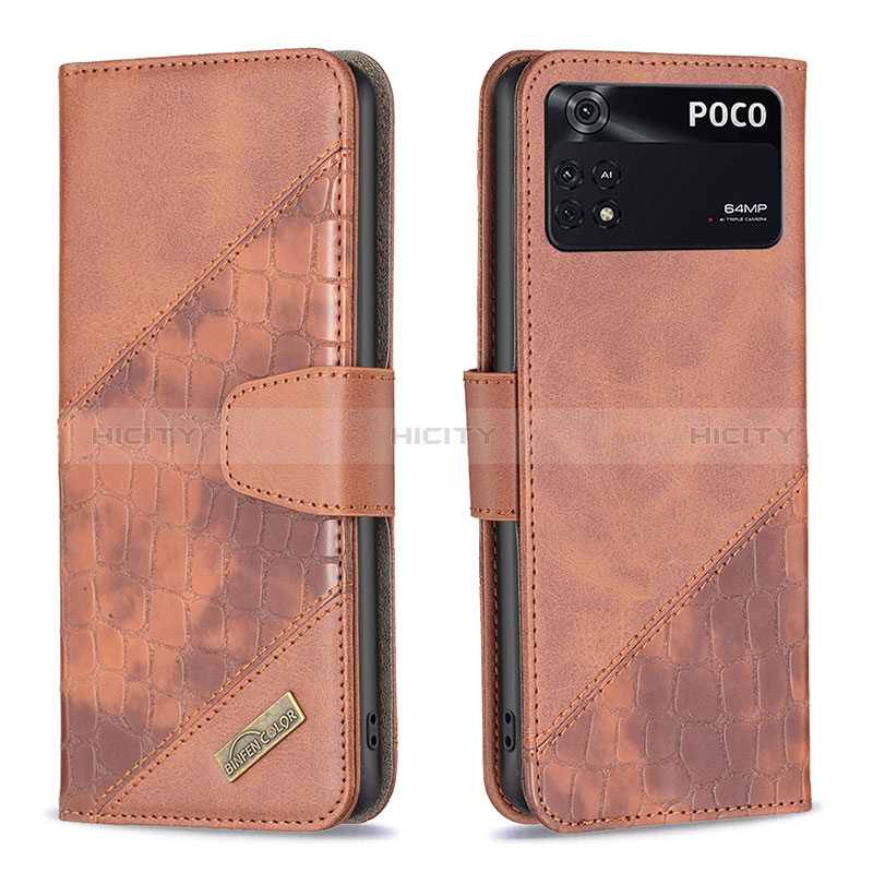 Custodia Portafoglio In Pelle Cover con Supporto B03F per Xiaomi Poco M4 Pro 4G