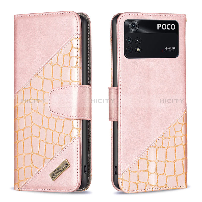 Custodia Portafoglio In Pelle Cover con Supporto B03F per Xiaomi Poco M4 Pro 4G