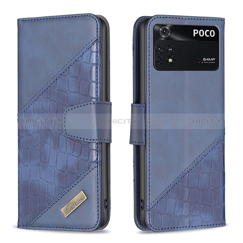 Custodia Portafoglio In Pelle Cover con Supporto B03F per Xiaomi Poco M4 Pro 4G