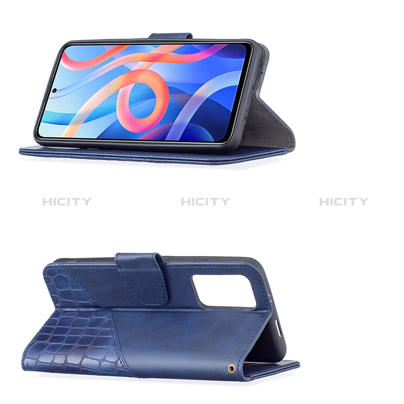 Custodia Portafoglio In Pelle Cover con Supporto B03F per Xiaomi Poco M4 Pro 5G