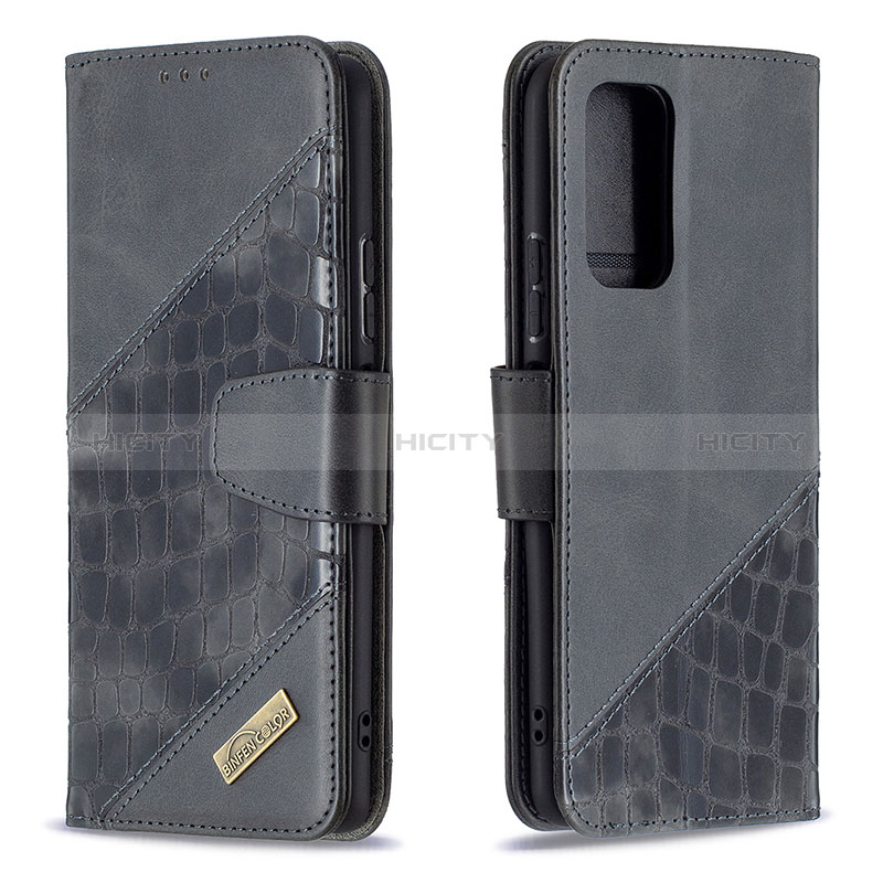 Custodia Portafoglio In Pelle Cover con Supporto B03F per Xiaomi Redmi Note 10 Pro 4G Nero