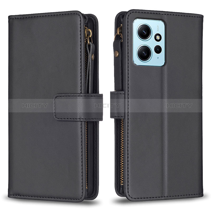 Custodia Portafoglio In Pelle Cover con Supporto B03F per Xiaomi Redmi Note 12 4G Nero